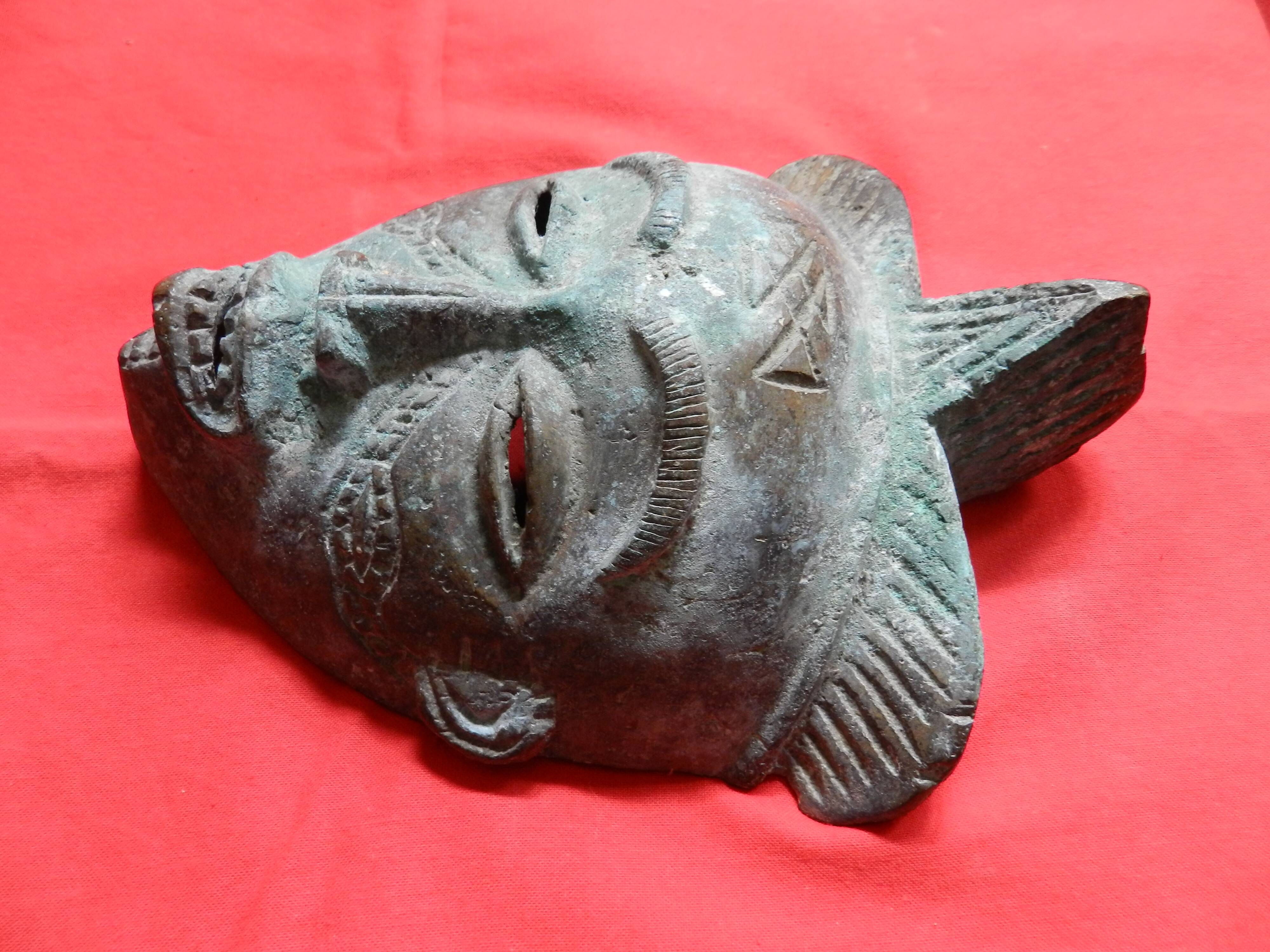 Masque Africain en Bronze Nigère
