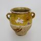 Magnificent glazed yellow confit pot, south-west of France. 19th century.
