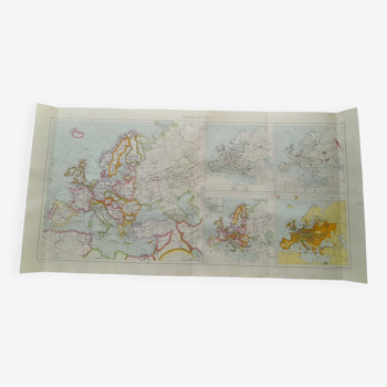 A geographical map from Atlas Quillet year 1925 Europe Politics