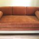 Sofa bed wood and velvet