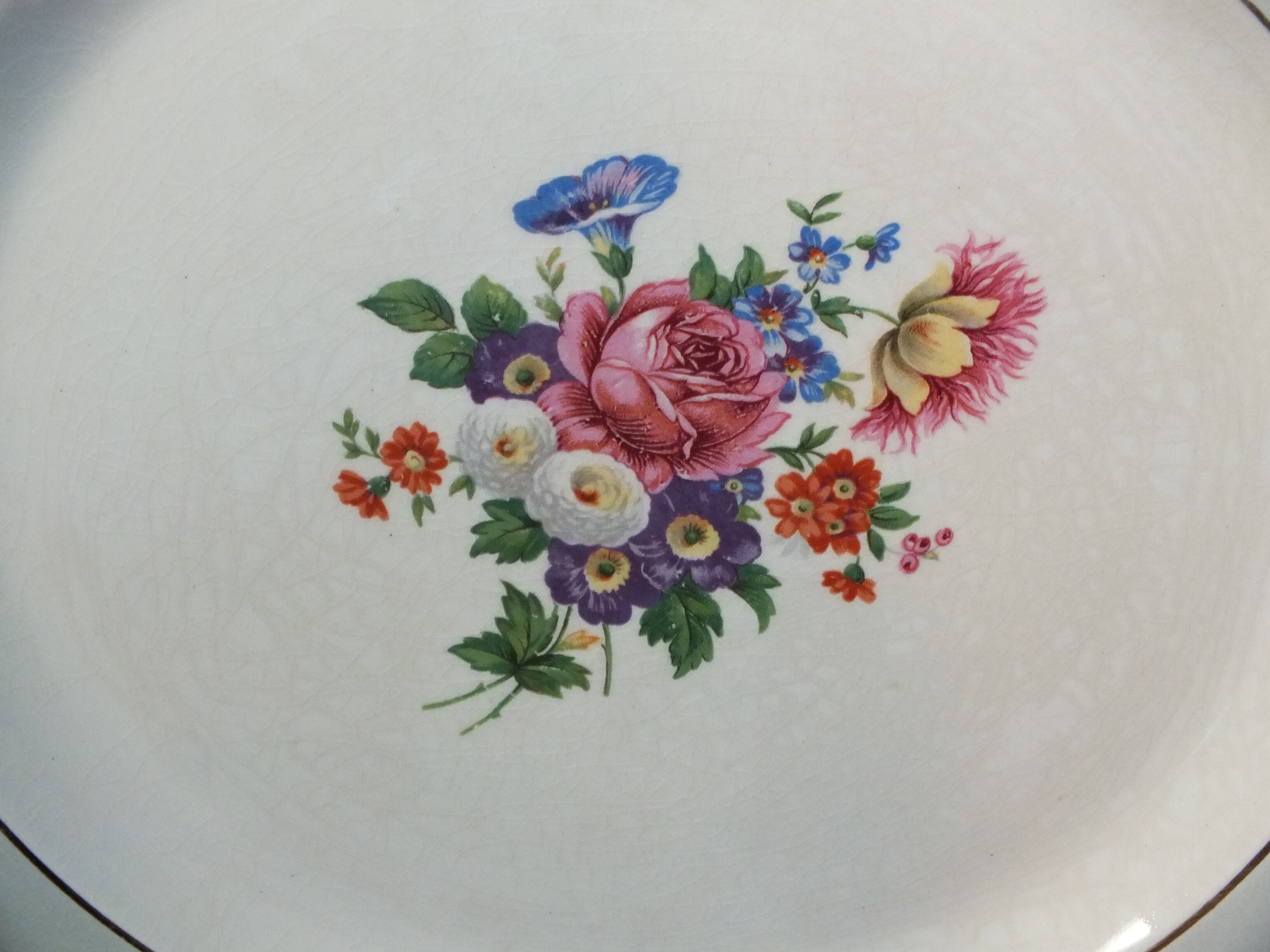 Set of 3 salins opaque porcelain vintage dishes