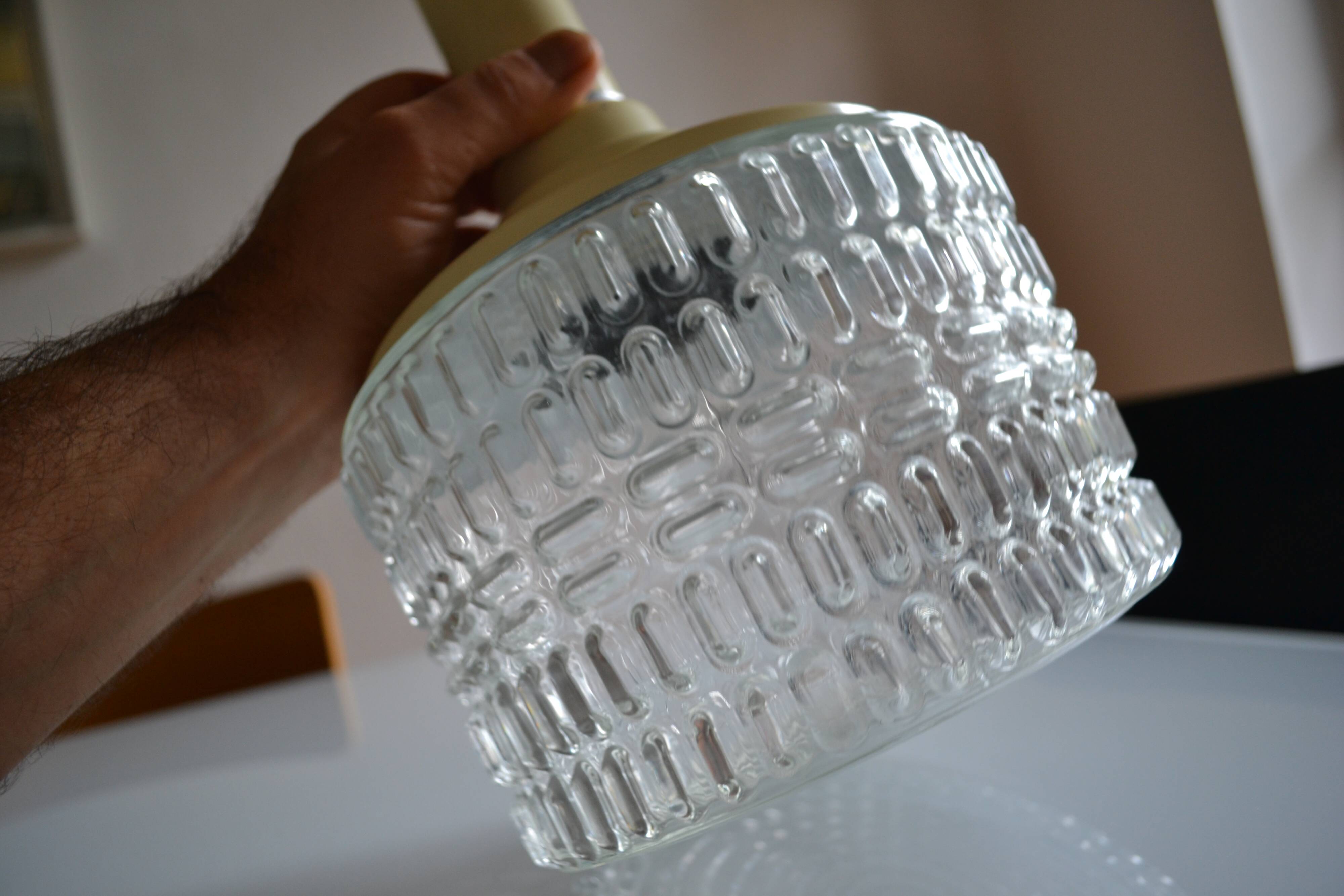 Modernist pendant chandelier 1950s 1960s italy