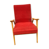 Red boomerang armchair