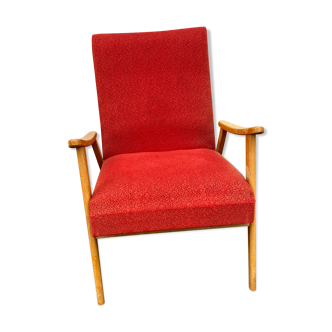 Red boomerang armchair