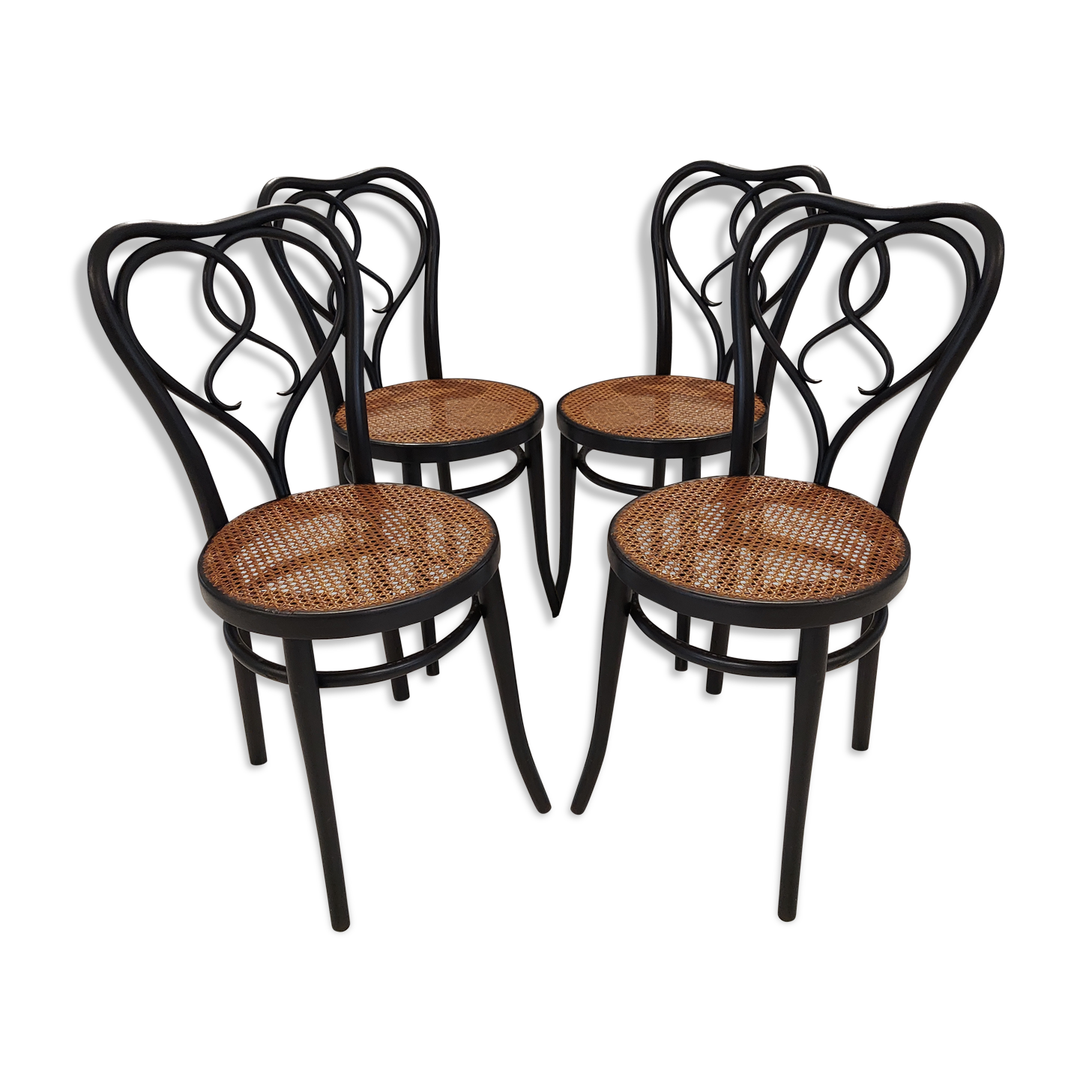 Michael Thonet 1920 Vintage Bistrot Suite 4 Chairs