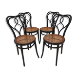 Michael Thonet 1920 Vintage Bistrot Suite 4 Chairs