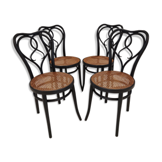 Suite de 4 chaises de bistrot de Michael Thonet vintage 1920