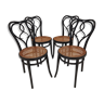 Suite de 4 chaises de bistrot de Michael Thonet vintage 1920