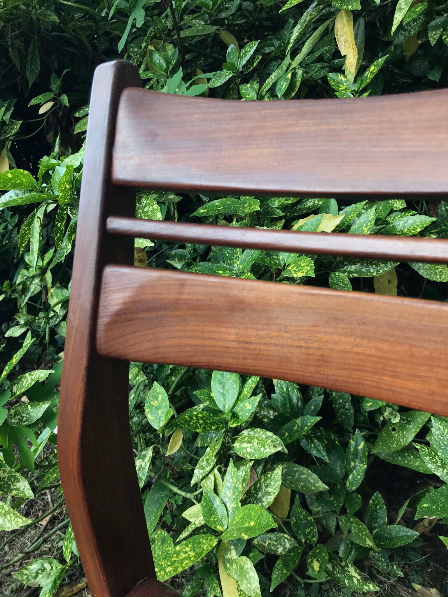 Série 6 chaises scandinave teck et skaï marron 1960