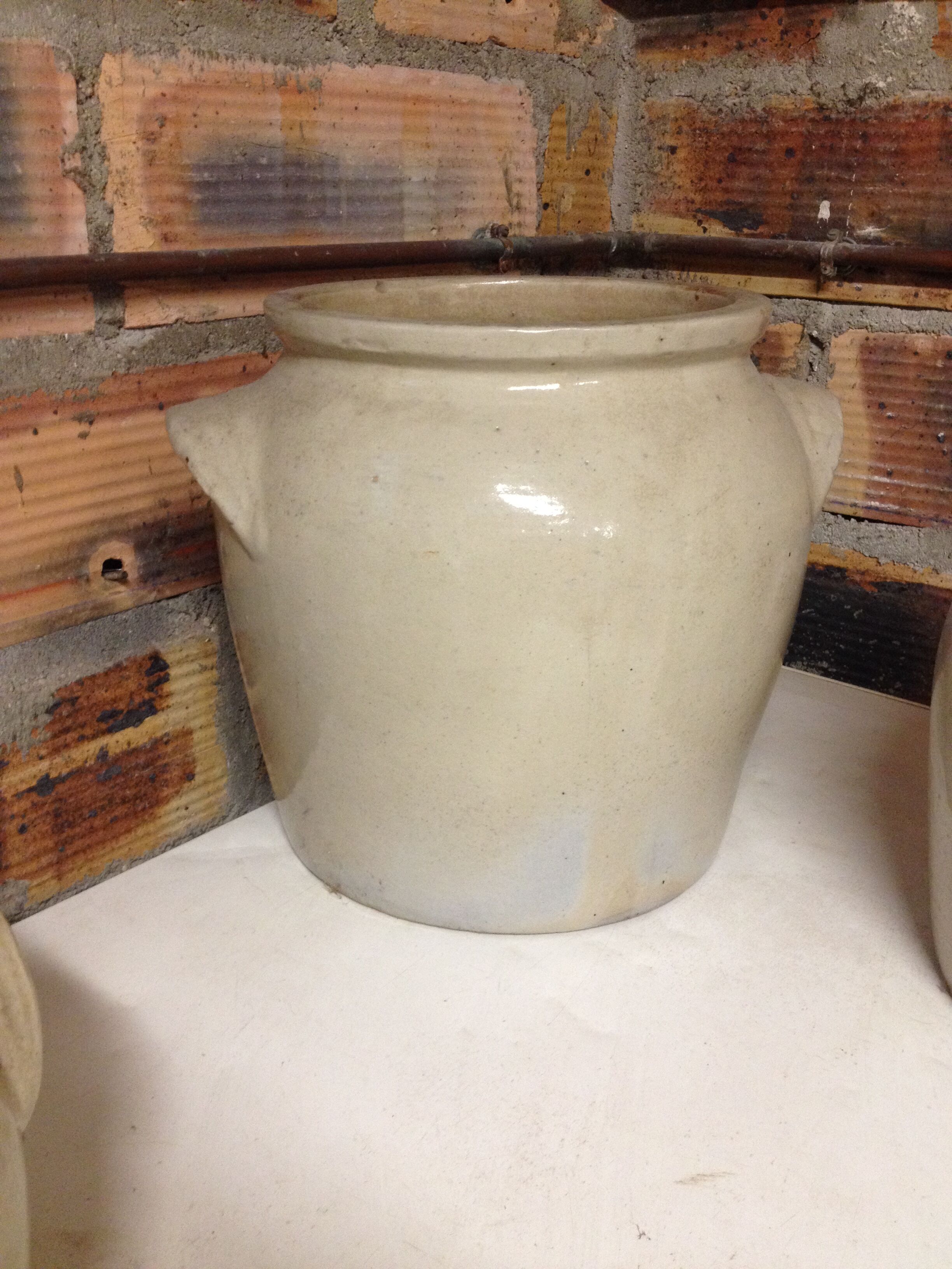 Lot of 3 old sandstone pots