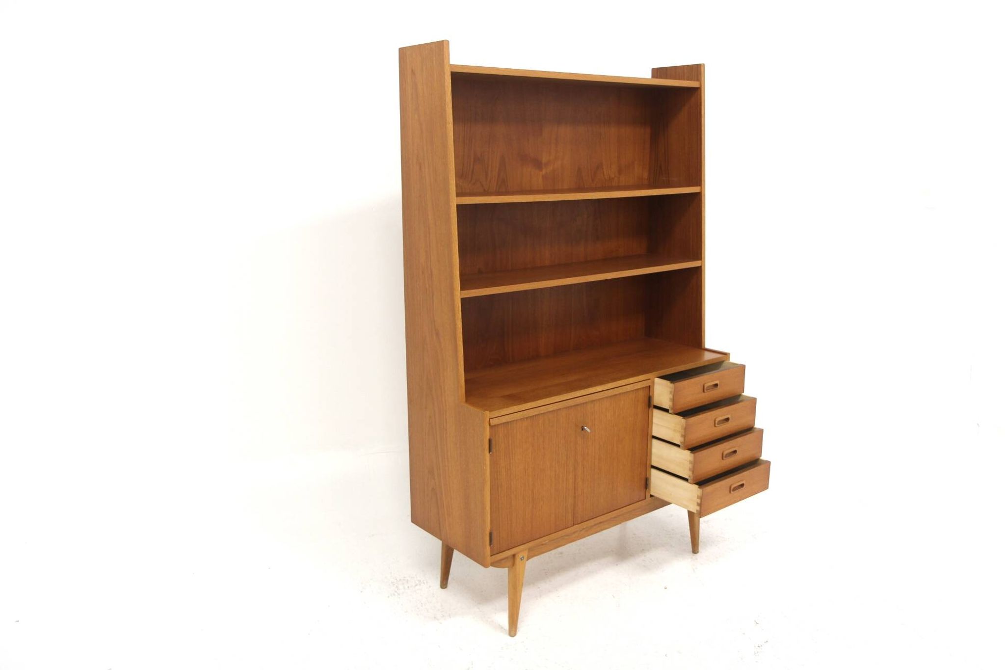 Secrétaire scandinave en teck et en chêne, Suède, 1960