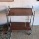 Vintage trolley Wood and chrome 70's