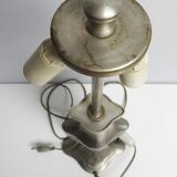Vintage style pewter lamp base, potstainiers hutois