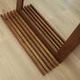Danish solid mahogany mirror with slatted shelf, 1970s