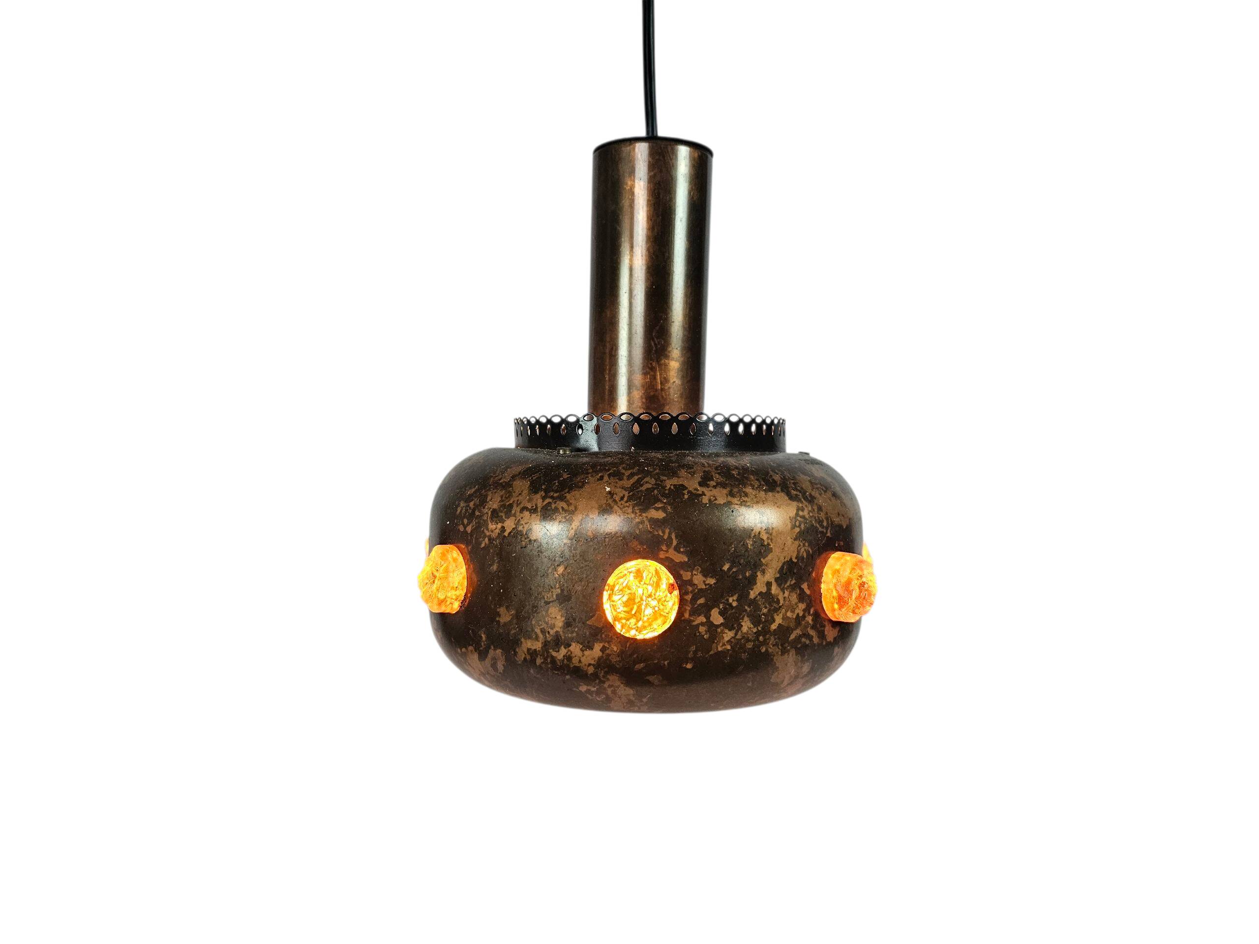Herda Holland - pendant lamp - copper - Space ace - 80's