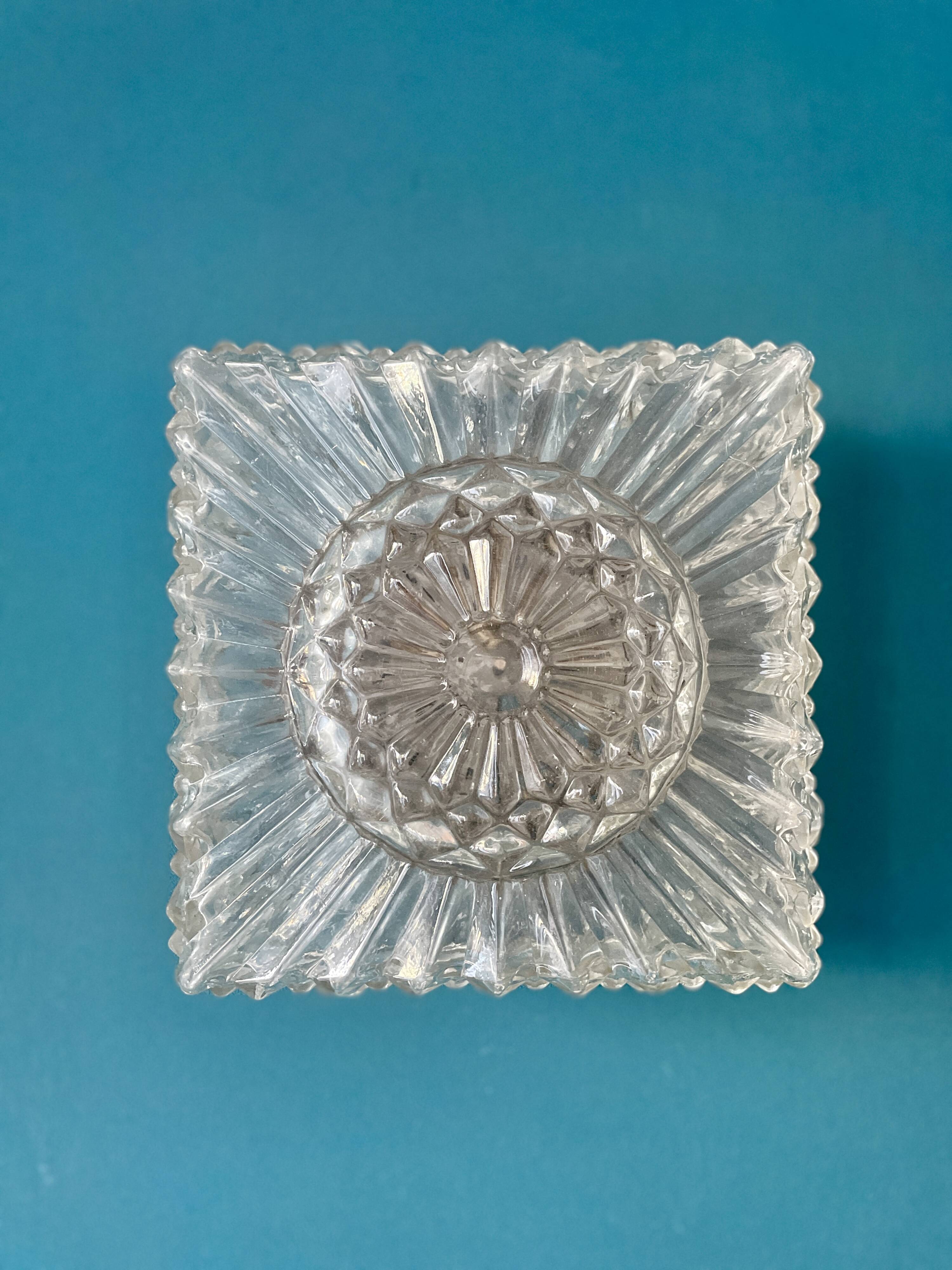 Chiseled glass ceiling light