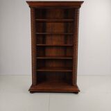 Barley Twist Open Bookcase – Solid Walnut, circa 1930