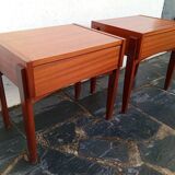 Pair of Scandinavian teak bedside tables