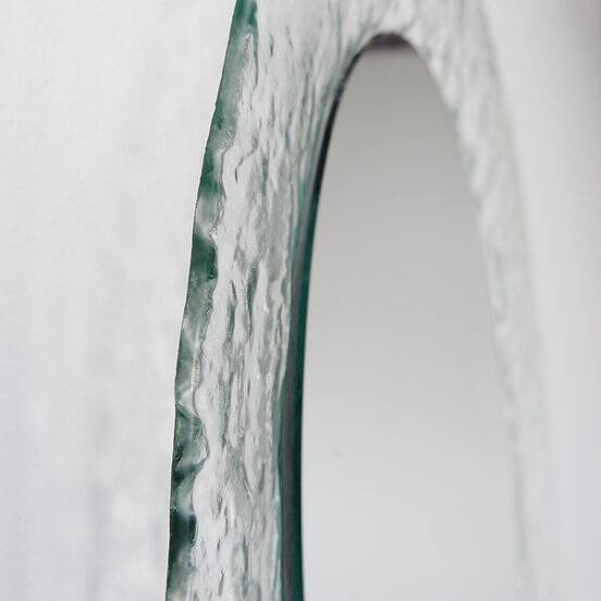 Murano Oval Glass Wall Mirror 1970s