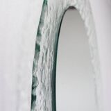 Murano Oval Glass Wall Mirror 1970s