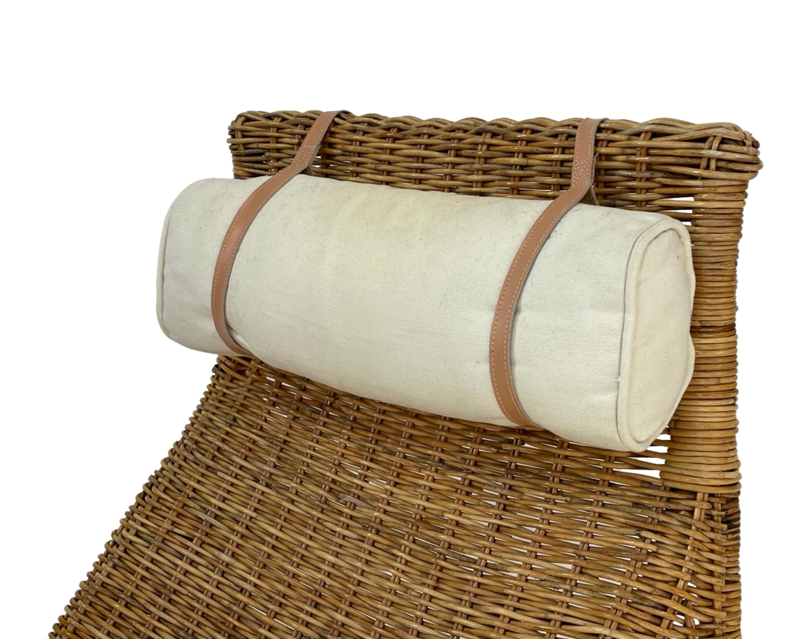 Karlskrona Rattan Wicker Chaise Lounge by Karl Malmvall for Ikea