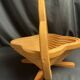 Vintage 20th century foldable wooden fruit bowl or basket