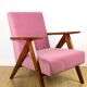 Vintage armchair B-310 VAR pink Jade structural 1970s - 2 pieces available