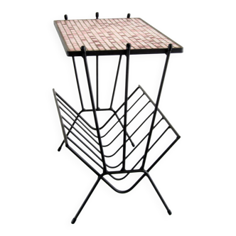 Table de magazine en mosaïque vintage des années 60