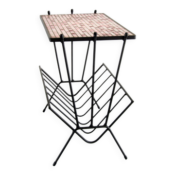 Table de magazine en mosaïque vintage des années 60