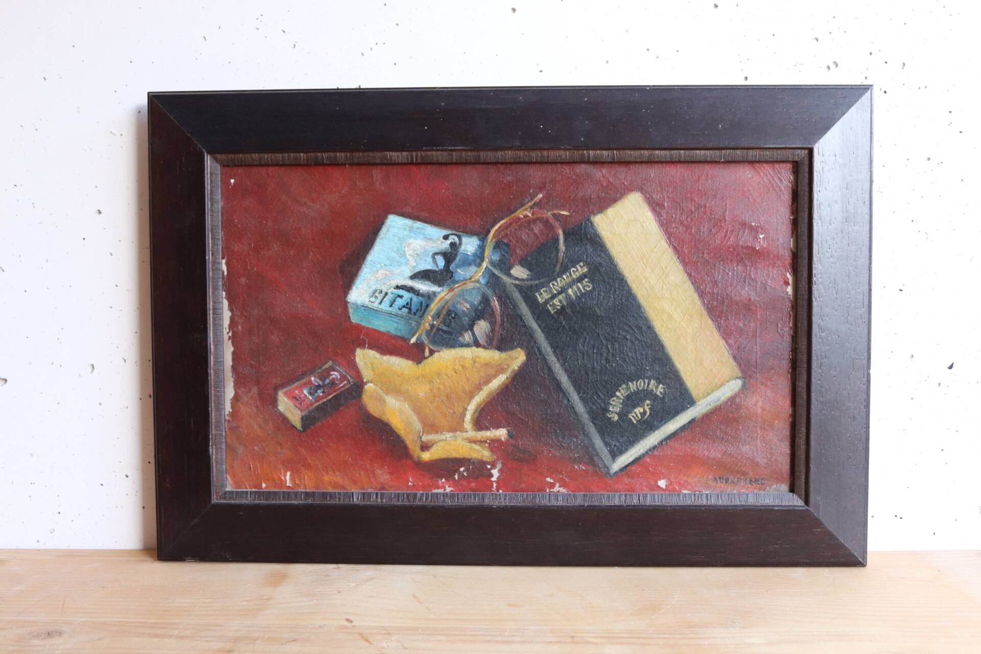 Still Life with Books, Glasses and Gitane, Audebrand