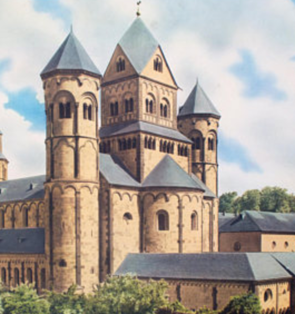 Affiche église « Abteikirche Maria Laach grille éducative 1965