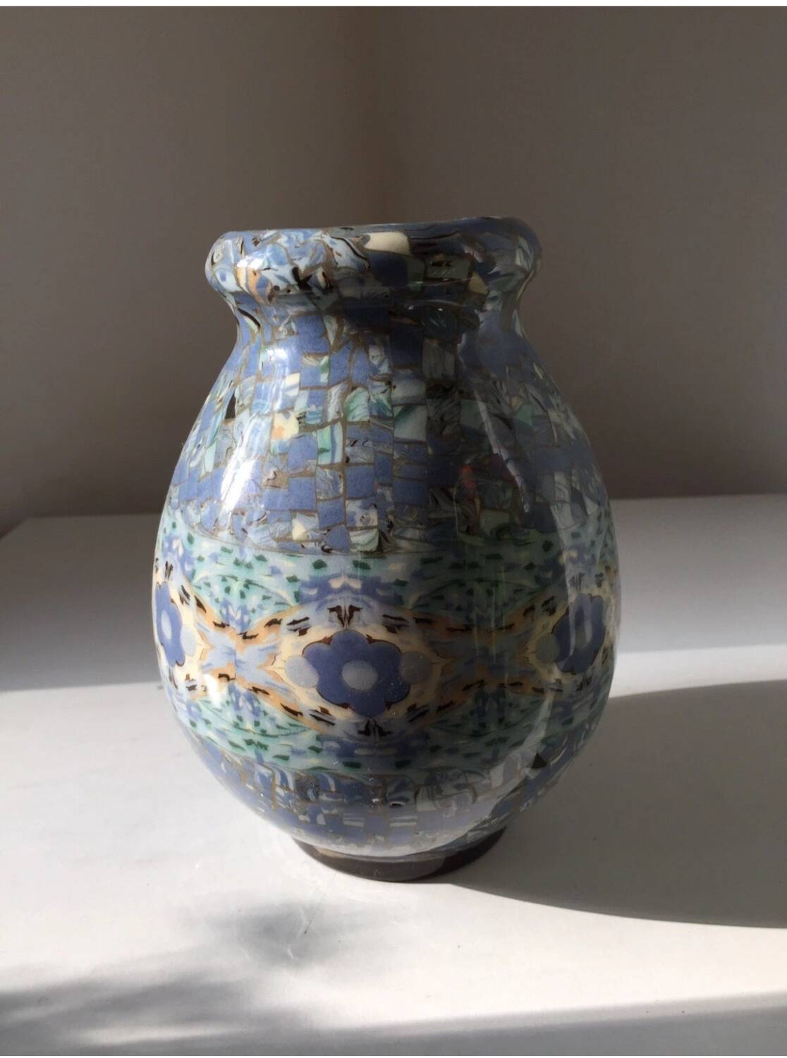 Gerbino vallauris mixed-earth vase