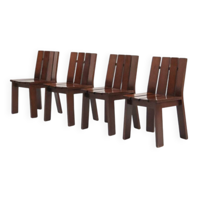 Chaises de salle à manger modernistes néerlandaises des années 1970