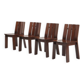 Chaises de salle à manger modernistes néerlandaises des années 1970