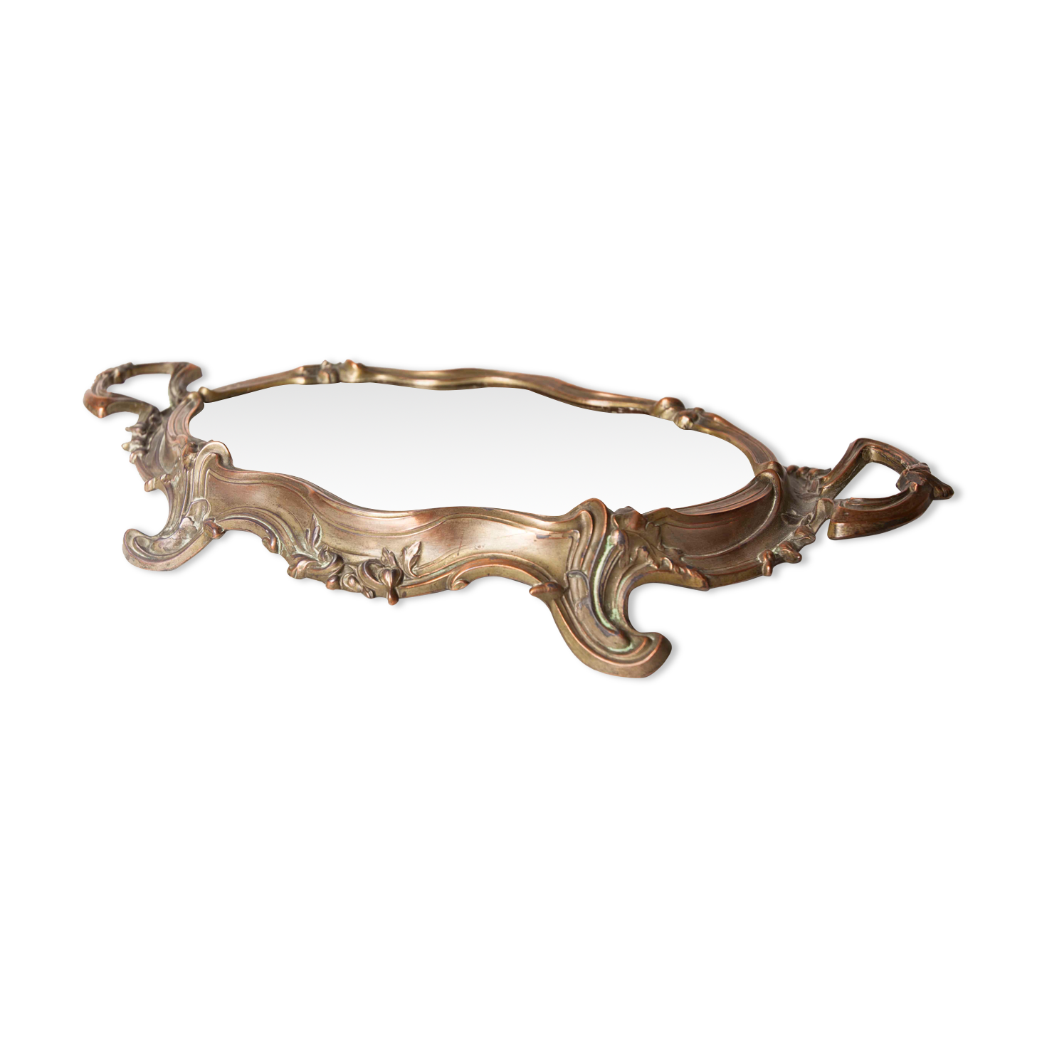Plateau miroir bronze 1930