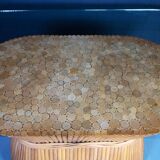 Table à manger McGuire en gerbe de bambou de blé, États-Unis, années 1980