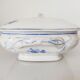 Dish with porcelain lid decoration blue flowers