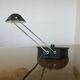 1980s lamp, Memphis style, chrome metal and granulated black paint.