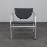 Pair of Kokatu leather lounge chairs by M.A. Cigan for Akaba, Spain, 1980s