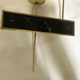 Pair of wall light from the 50s, Arlus or Lunel, in brass and wood.