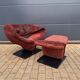 Artifort Ribbon chair by Pierre Paulin + Ottoman, Pierre Frey fabric