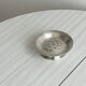 Antique shiny metal butter dish
