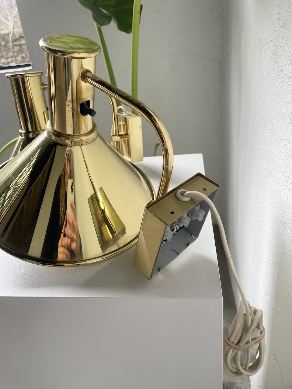 Pair of Hovik Lys brass wall lights Jonas Hidle Denmark