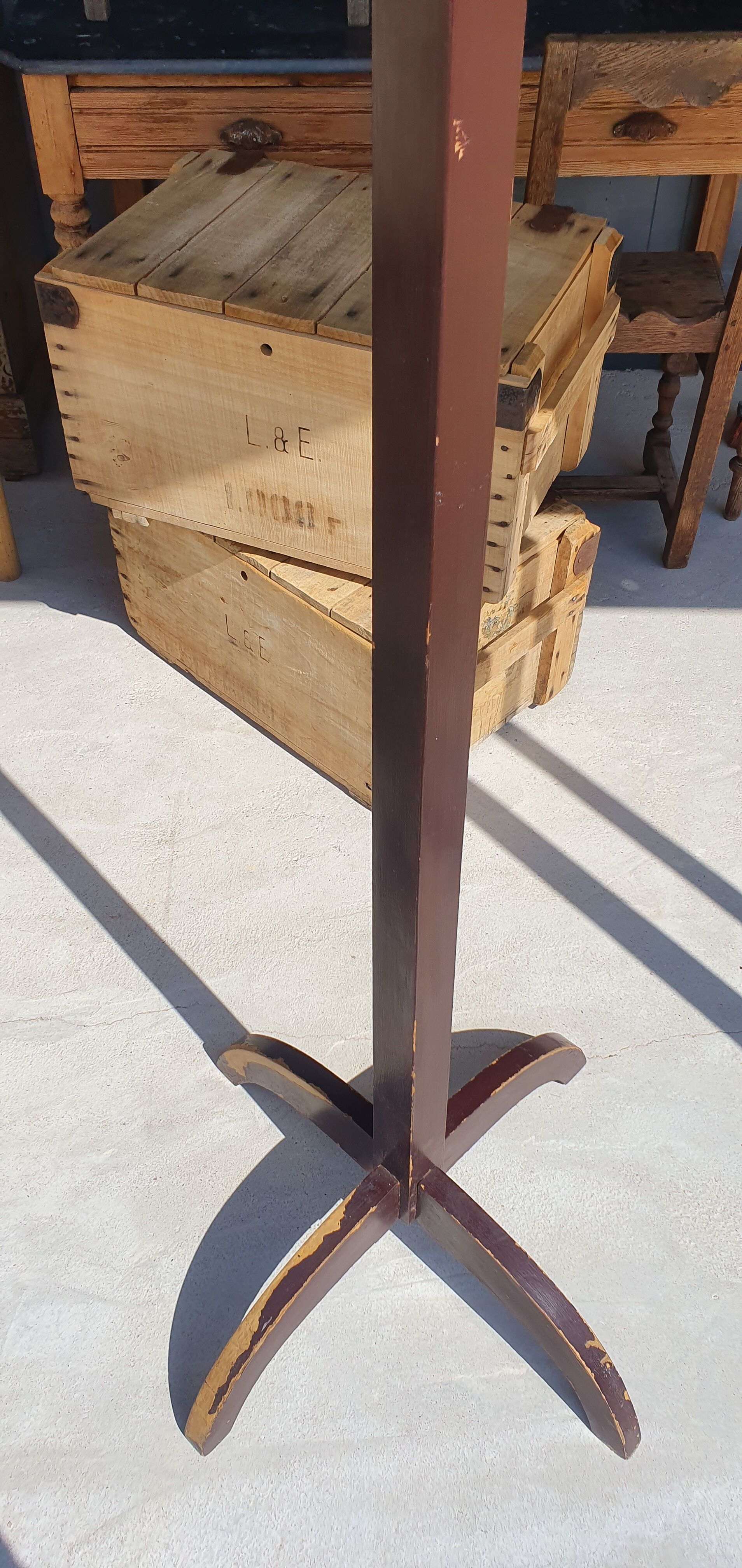 Painted wood coat rack