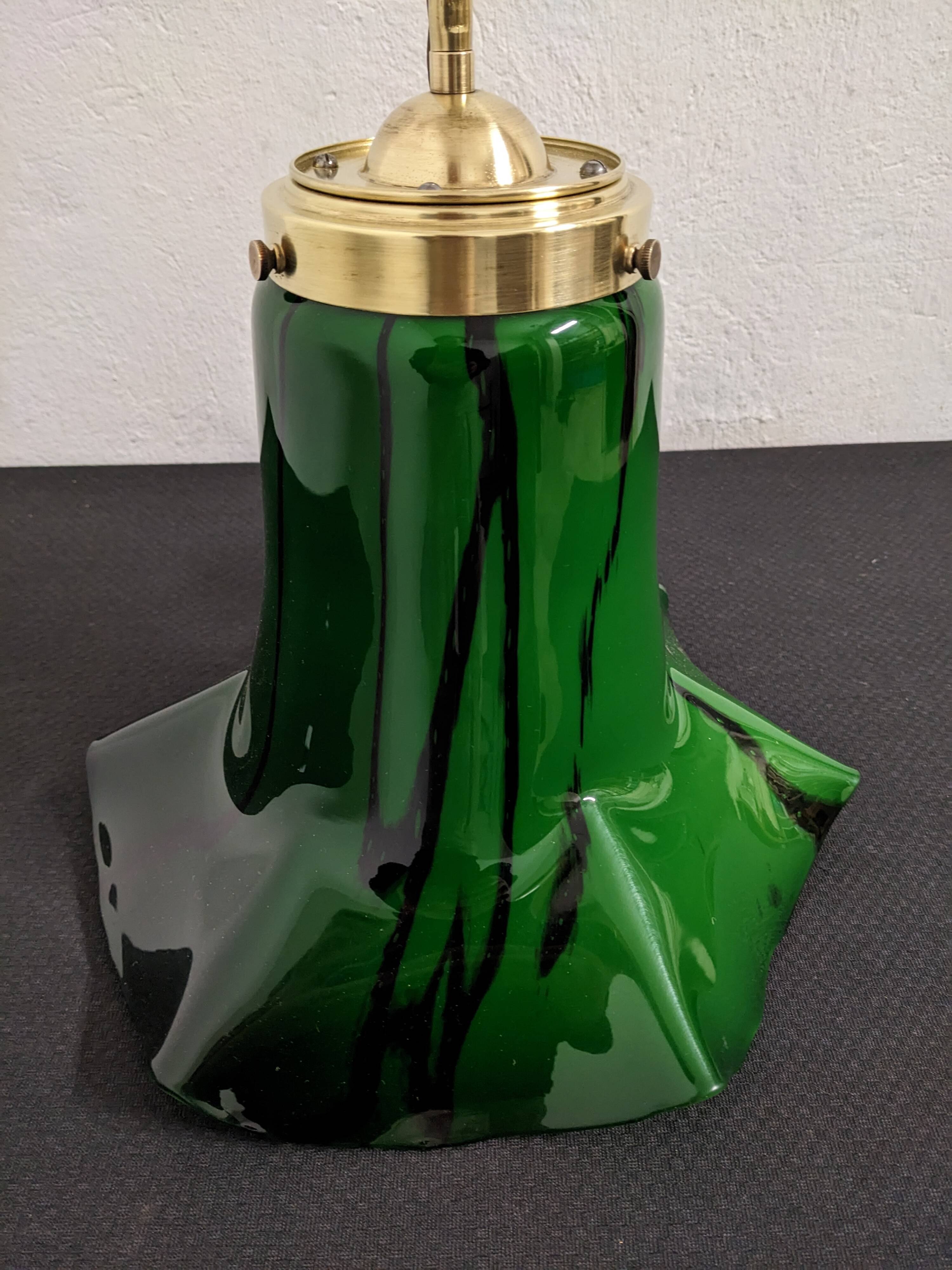 Art Nouveau style Murano glass pendant light, Italy circa 1950