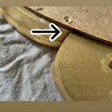 Golden resin rock mirror  42x68cm