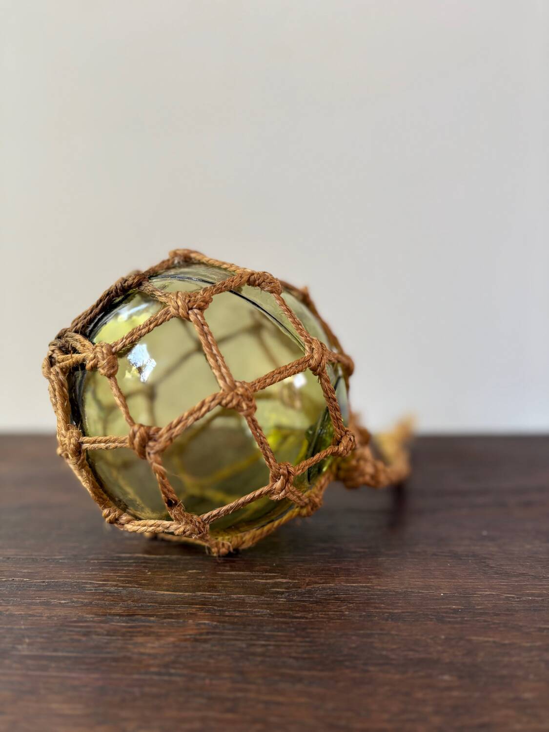 Vintage Bohemian Green Ball Antique Fishing Float