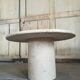 Table basse ronde en travertin