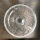 Coupe sur pied, compotier ancien en verre gravé