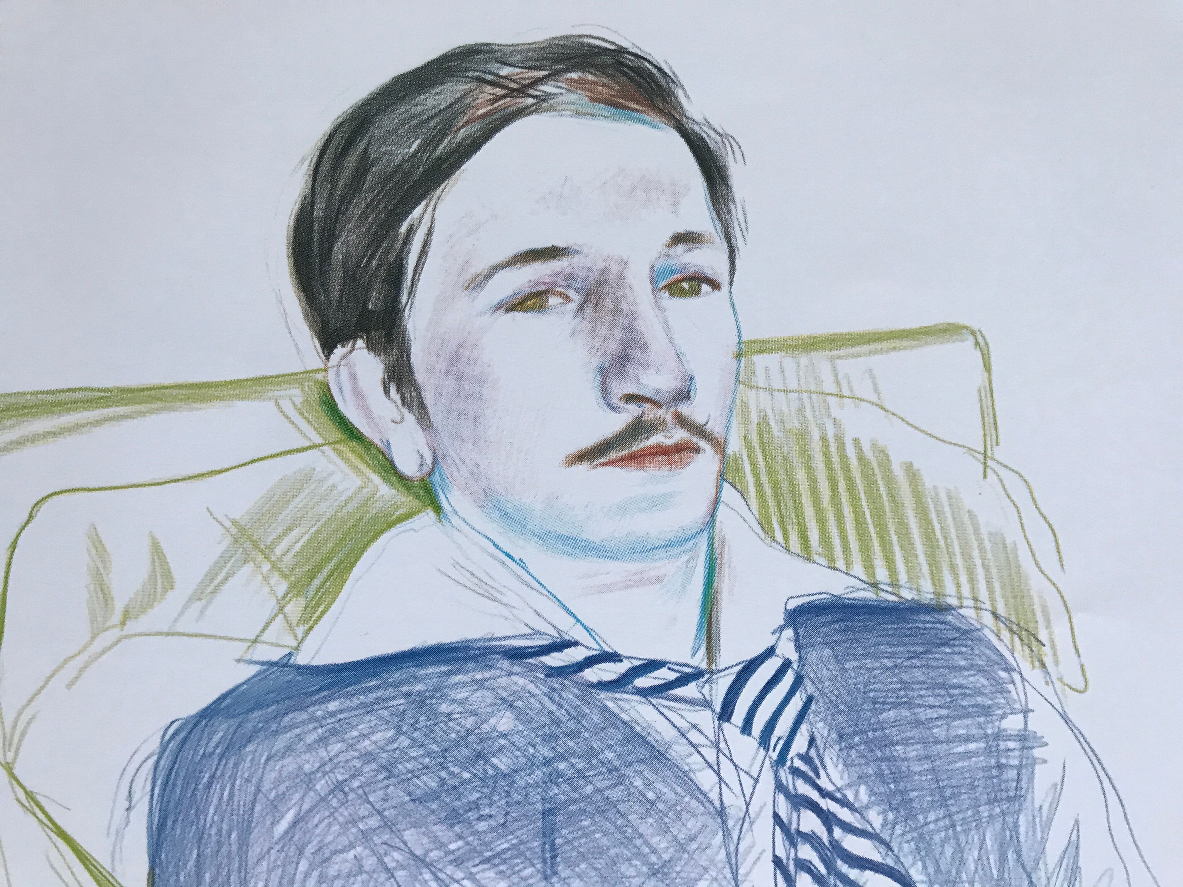 David hockney, galerie claude bernard, 1975. original exhibition poster